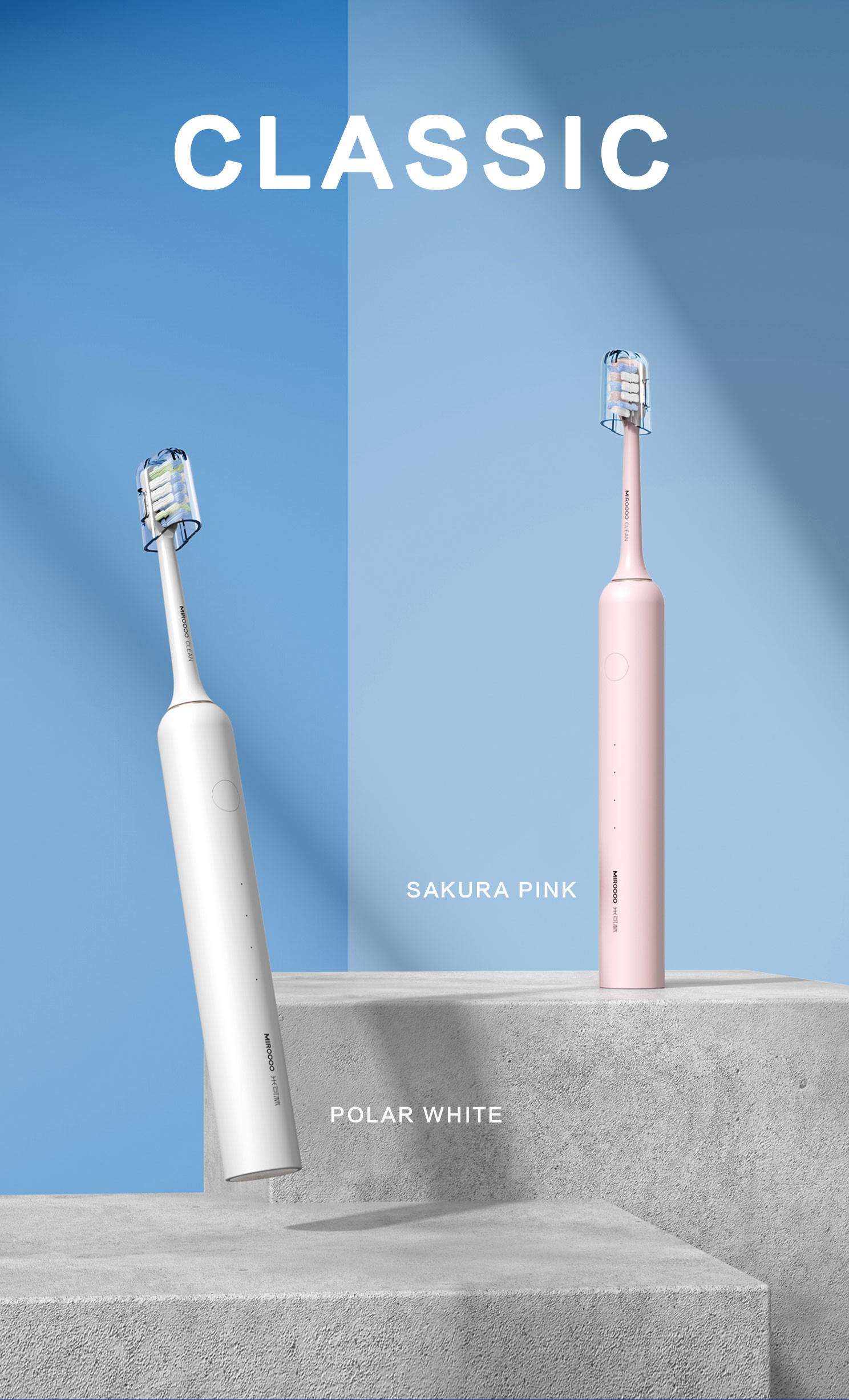 4 Modes Rechargeable Electric Toothbrush Powerful Sonic Cleaning IPX7 Waterproof