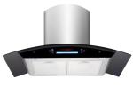 Ducted SS Chimney Curved Glass Cooker Hood For Kitchen