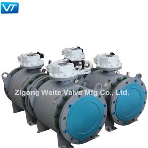 Quality 16 Inch API 607 Electric Ball Valve 300LB LF2 With Thrust Bearing wholesale