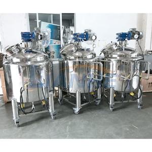Quality Sealed Type 500L Stainless Steel Mixing Tanks , Movable Cosmetic Mixing Equipment wholesale