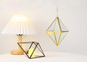 Quality Hanging glass container diamond-shaped garden design decoration artifact pendant flower awn pendant cover wholesale