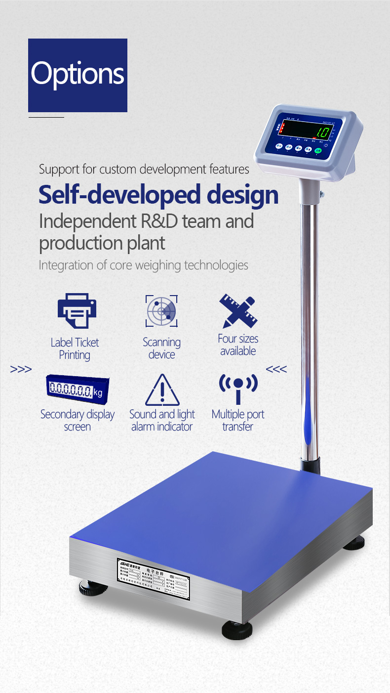 OEM Supported Sohe A7-300KG LED Display Bluetooth Industrial Weighing Scale Platforms