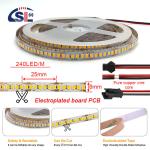 Smart Mirrors LED Light Strips Waterproof Drop-Glue Electroplate 18-20W/m 1600