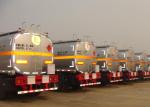 Oil Carrying Semi Trailer Truck , 55 Tons 60cbm Mn Steel Oil Tanker Truck