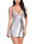 Erotic Ice Silk Short Skirt Nightdress Sexy Corset Lingerie For Women