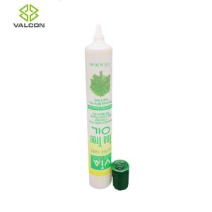 Quality 45 ML Shampoo Tube Packaging , Plastic Tube Bottles Green Slant Tip Cap wholesale