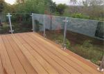 Durable Glass Balustrade Stainless Steel Handrails , Tempered Glass Railing