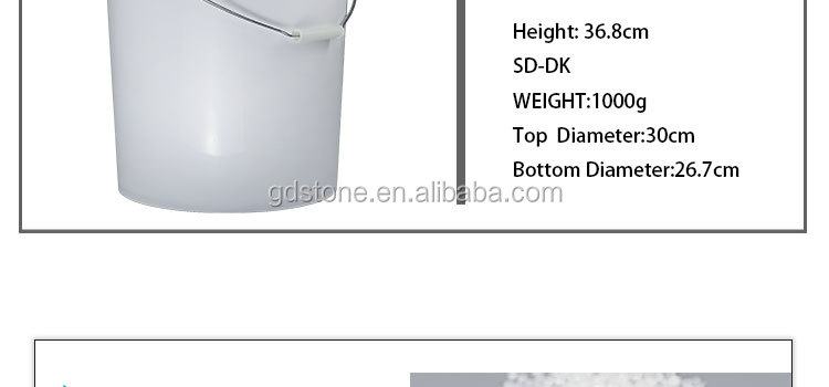 Top Dia 30cm 20 Litre Paint Bucket With Handle 90 Mils Thick