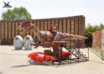 Outside Ride On Walking Dinosaur , Person Riding Dinosaur 4 Meters Long