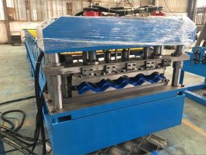 Quality 5 - 8 m / min Fast Speed Color Steel Roof Tile Forming Machine One Complete Chain Drive wholesale