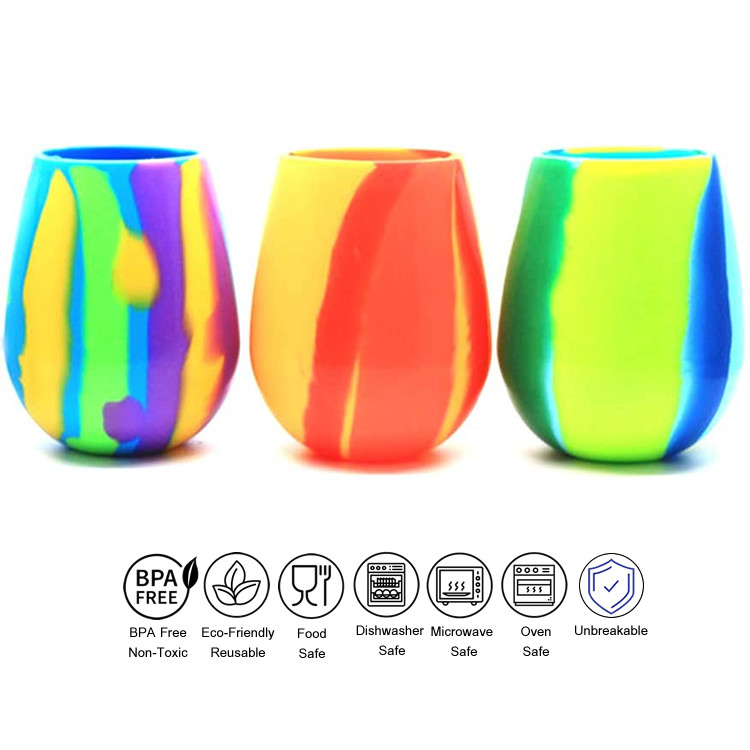 1.5oz Silicone Shot Glasses Shatterproof Opaque Silicone SiliPint Whisky Shot Glass