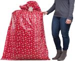 Recyclable Colorful Plastic Gift Wrap Bags , Jumbo Christmas Gift Bag
