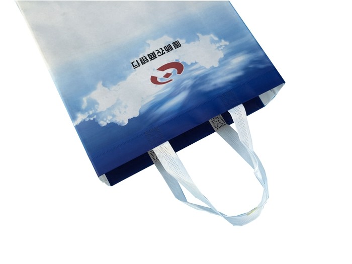 Custom Wholesale Hot Sale Reusable non woven gift bag with logo /white handle2.5*40cm