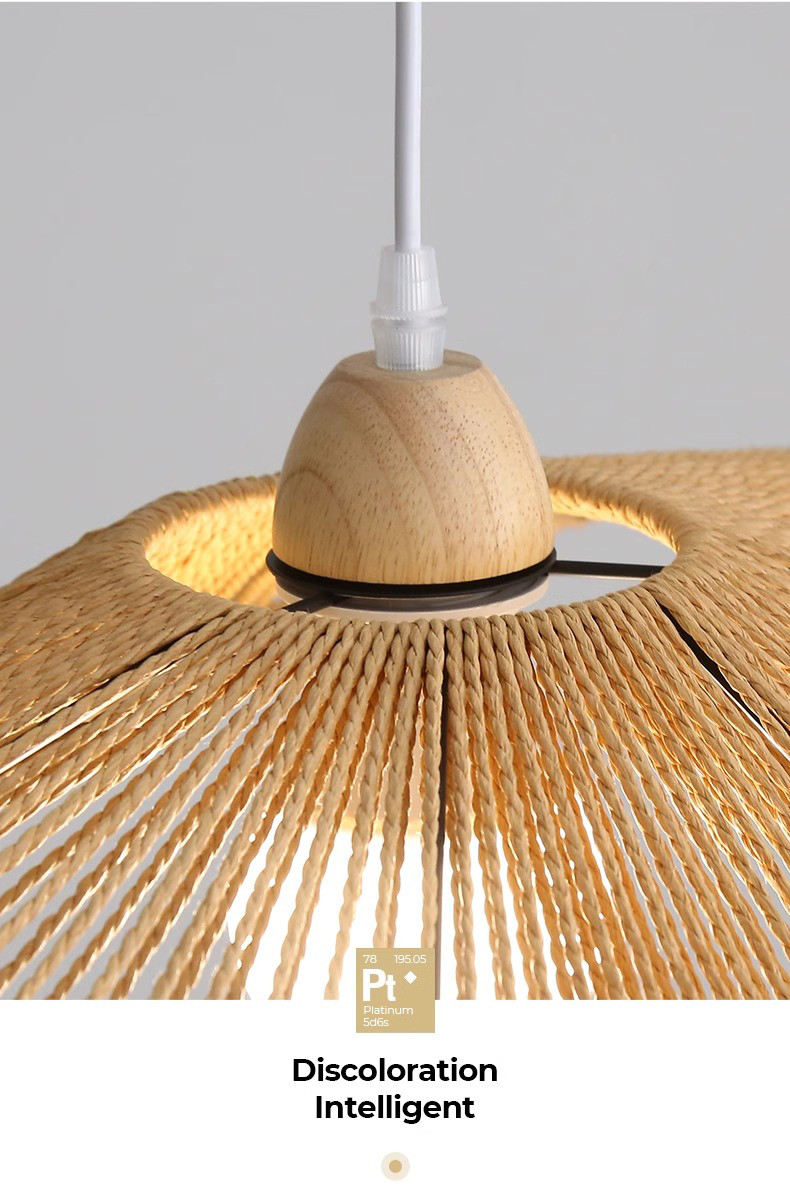 Nordic Wabi Sabi Led Pendant Lights For Living Room Home Decoration Rattan Bedroom Chandelier(WH-AP-587)