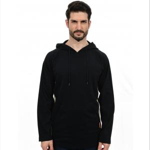 Quality 10oz CAT2 FR Fleece Hoodie For Men Winter Black Flame Retardant Sweatshirt wholesale