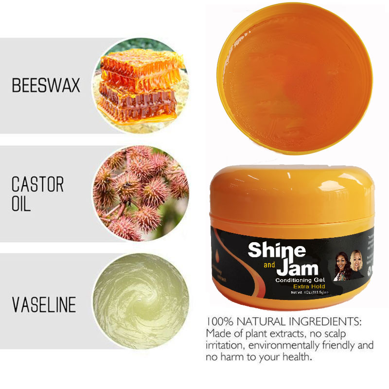 Long-Lasting Braiding Hair Gel 2022 Shine Jam Gel with Edge Control Styling Products