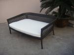wicker lover sofa