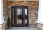 Unique Solid Wood Front Doors Villa Europe Style Single Glazed / Double Glazed