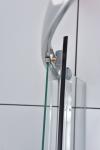 Chrome Aluminum Corner Entry Shower Enclosure Clear Glass 5mm