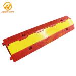 Portable Yellow Cover 2 Channel Pvc Cable Protector Ramp Indoor Or Outdoor Usage