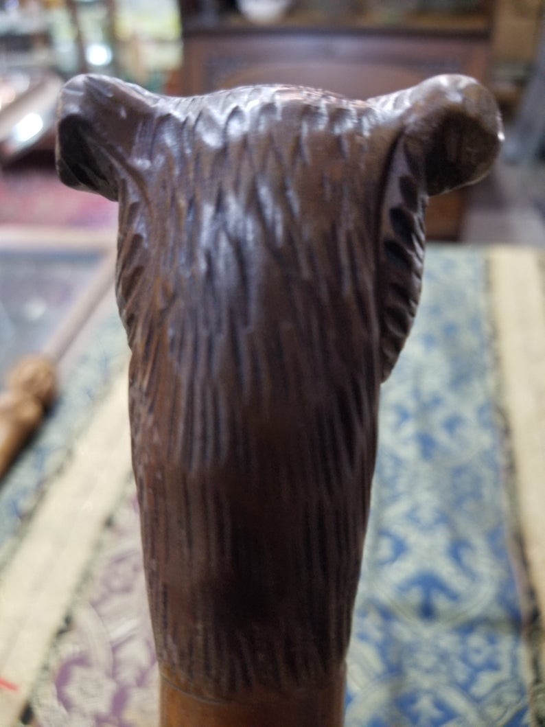 Carved umbrella with black walnut and beech handle wood handle wood stick umbrella