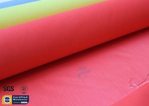 Quality Fiberglass Fire Blanket Red Acrylic 0.43MM 490G Satin Welding Safety Fabric wholesale