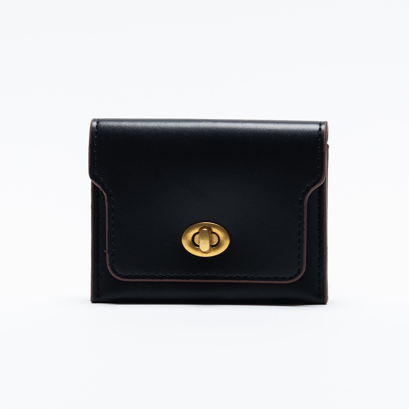 Colorful Pu Leather Small Wallet For Women Girls With Zipper Card Pocket Coin Purse