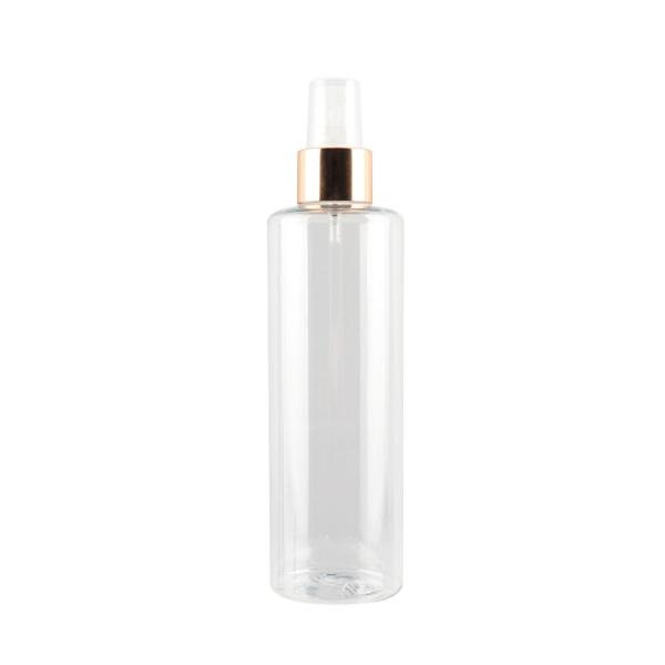 Mirror Finish Cosmetic Spray Bottle 24/410 250ml Transparent PET Toner Sprayer