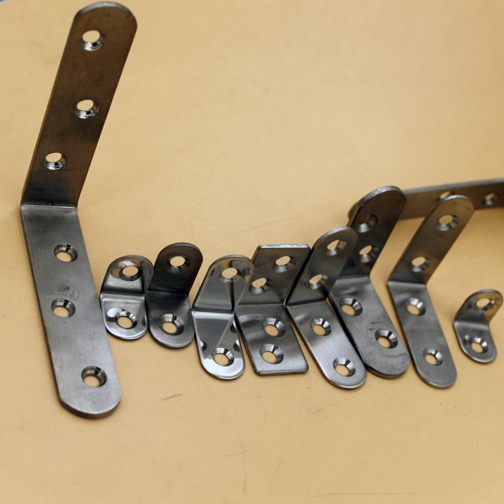 Reinforced Stainless Steel/Iron Support Corner Brace Joint Right Angle Bracket for OEM