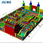 Commercial outdoor big fun city jumping bounce house inflatable amusement park