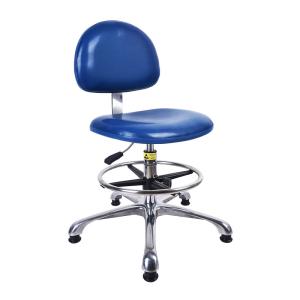 Quality Ergonomic Armless Lab Barber Moving Saddle Dental Salon Stool Chair With Wheels And Round Footrest PU Leather Chairs wholesale