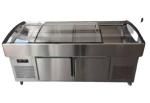 Stainless steel stepped display cabinet refrigeration refrigeration facilities