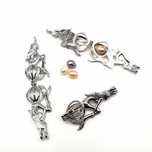 Quality DIY Necklace For Unisex Gift Pearl Cage Pendant Essential Oil Diffuser Jewelry Making Accessories wholesale
