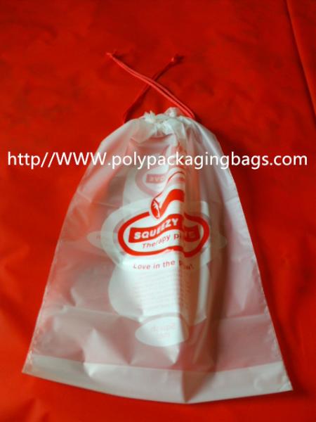 Moisture Resistant Drawstring Plastic Bags / Drawstring Storage Bags