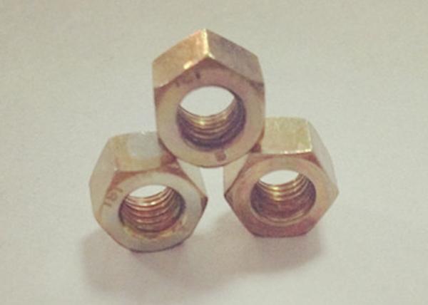 Plain Color Hexagon Head Carbon Steel Nuts Prevent Loosening , Carbon Content