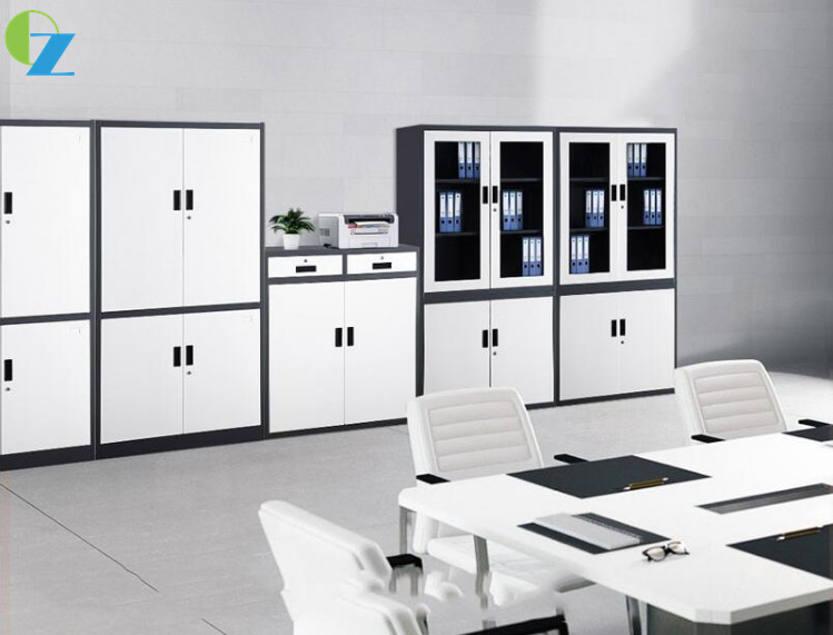 Glass And Steel Sliding Door File Cabinet Office Steel Cupboard Filing Storage