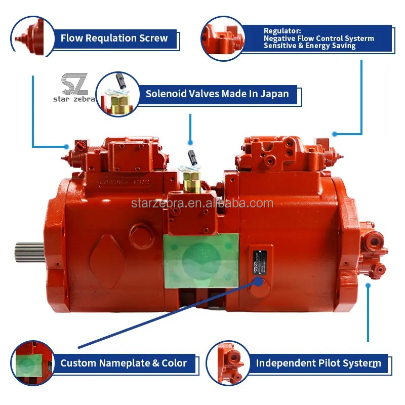 High Guarantee Excavator Main Hydraulic Piston Pump K3V140DT K3V140DT K3V180DT K6V63DT K3V112DT For Kawasaki