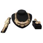 Necklace jewelry african beads earrings wedding golden jewelry ring golden