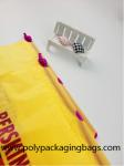 Yellow Waterproof Nylon Mesh Promotional Drawstring Bags / Personalized