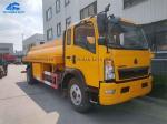 Sinotruk Howo 5 CBM Oil Tanker Truck With Oil Meter And Petrol Pump