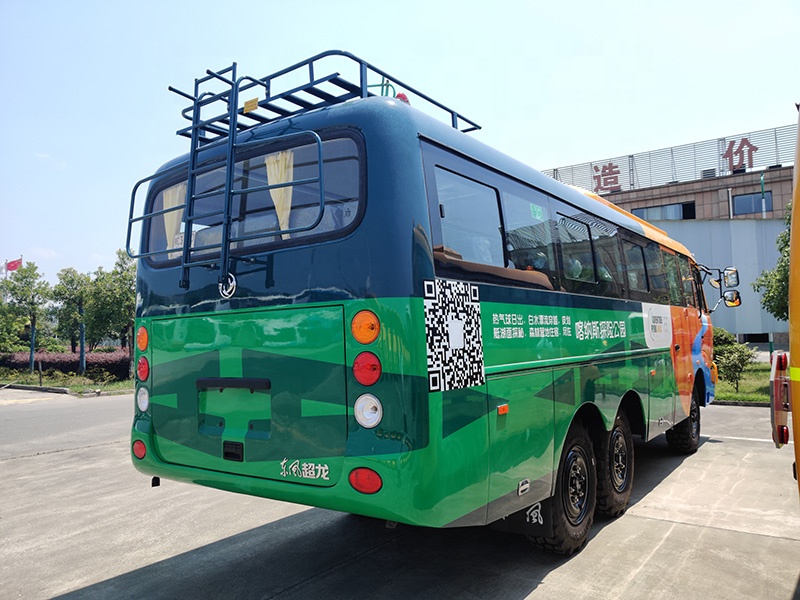 Sale 6X6 Off-Road 25-30 Seats Luxury Passenger Bus with Left Drive 130hp Horsepower