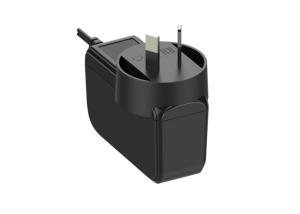 China Black 18W AU 2PIN AC DC Power Adapter 90 - 264Vac Input Wall Mount Power Adapter on sale