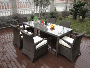 Quality Rattan Garden Dining Sets , Washable Resin Wicker Patio Furniture wholesale