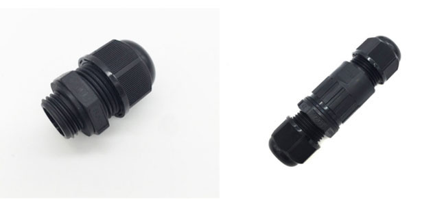 Black Pool Light Accessories 8-9mm Wire Diameter 2×1.5mm² 2 Wires Connector