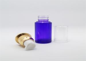 China 10ml Dark Blue Mini Small Lotion Jars , Essential Oil Small Lotion Bottle on sale