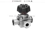 316L SS 1.5inch 3 way Clamp Sanitary Diaphragm Valve for phamacy hygienic