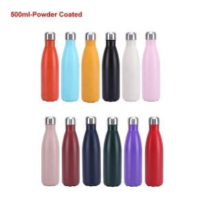 Quality Vacuum Insulated Powder Coated Water Bottles Stainless Steel wholesale