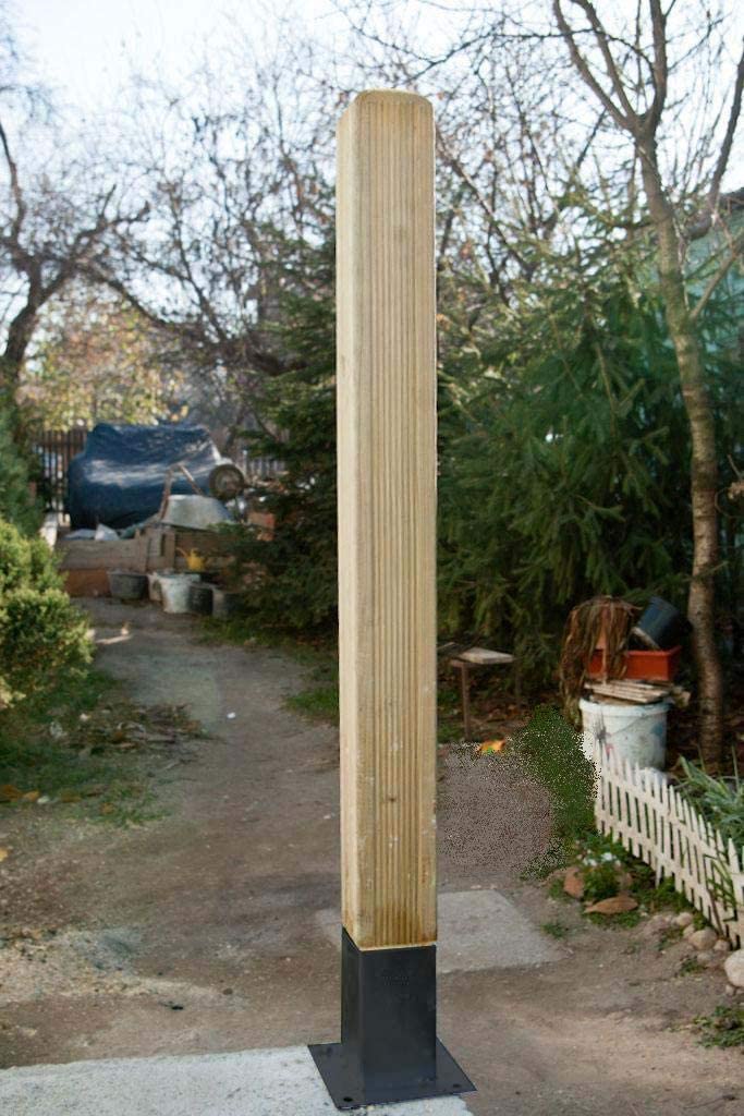 Black or White Steel Fence Post Base Bracket with Customized Design and Endoth Screws