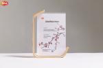 Natural Double Sided A4 Acrylic Picture Photo Frames With Wood Wooden Base