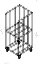 Quality Stainless Steel Industrial Trolley Drilling Backup Transport Trolley With 4&quot; Silent Casters wholesale
